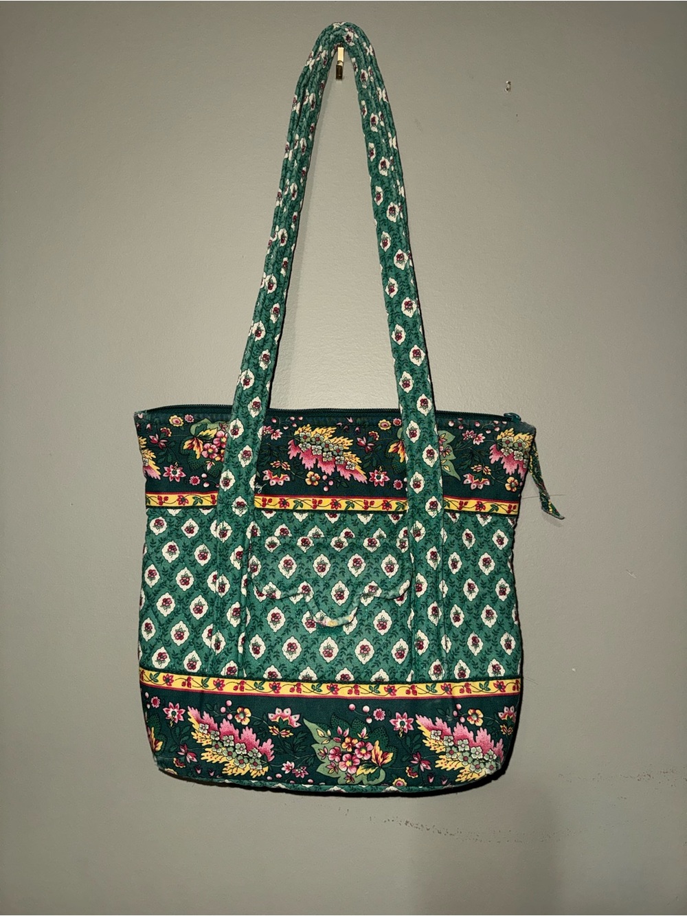 Vera Bradley Greenfield Quilted Floral Print Tote